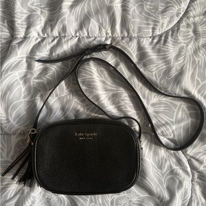 EUC Kate Spade Black Leather Crossbody Bag